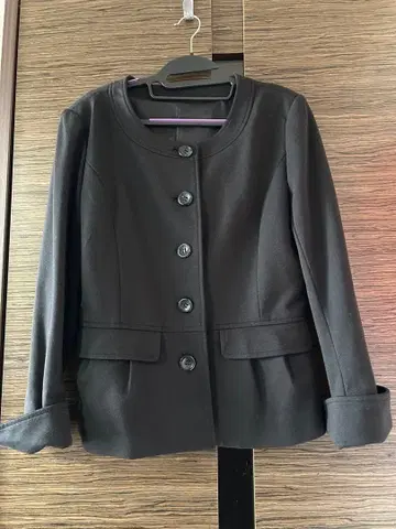 블랙 노카라 자켓 15 사이즈