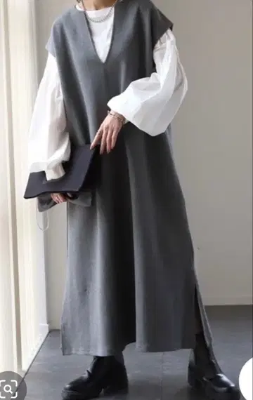 HUG.U 소매 뽕긋 티셔츠, 레이어드 원피스