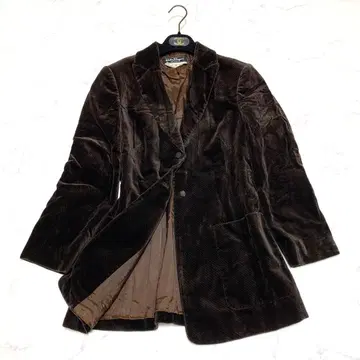 [ 레어 ] 살바토레 페라가모 벨로아 테일러드 자켓 8 브라운