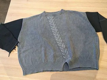 RADIATE 데님 슬리브 디자인 니트 야마다야 YAMADAYA