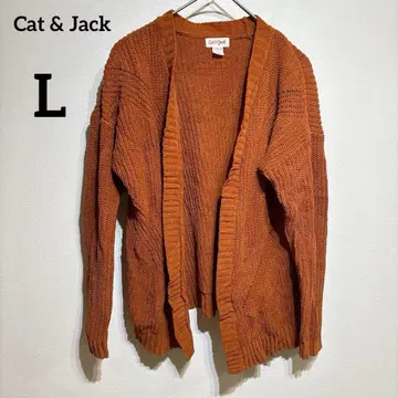 Cat & Jack [ L ] 가디건 오렌지 브라운 니트 아우터
