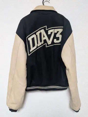 DIA73 바시티 자켓 블랙/베이지
