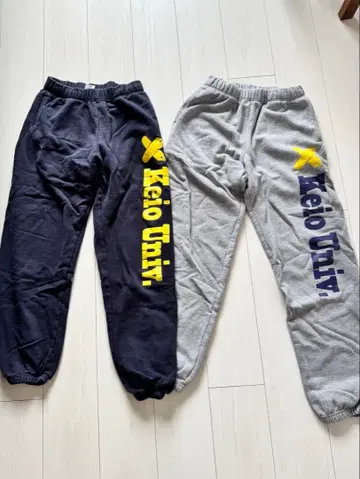 게이오 맨투맨 네이비 그레이 2색 세트