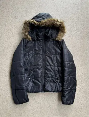 fur docking short down jacket