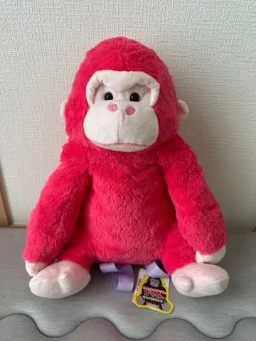 [택 포함 미사용 새상품] 우호우호 고릴라의 고리군 백팩 핑크