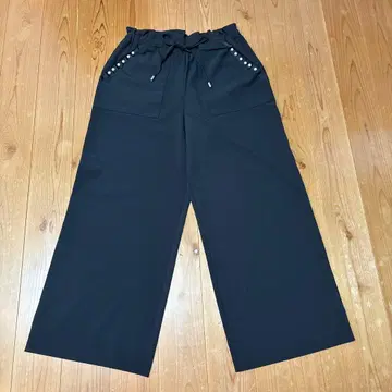 앤드러브 펄 비쥬로 화려함 UP 릴랙스 팬츠 블랙 L 사이즈