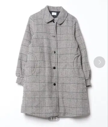 merry jenny 체크 스텐 칼라 A 라인 코트