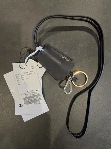 새상품 DEUXIEME CLASSE ZANCHETTI 가죽 목걸이 블랙