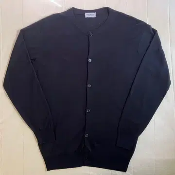 JOHN SMEDLEY 울 크루넥 24G 니트 가디건 블랙 M