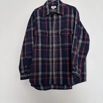 J. CREW 네이비 체크 무늬 긴팔 셔츠