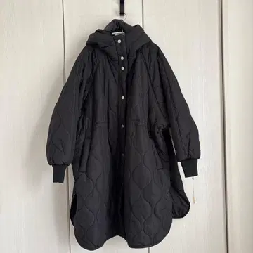 r.p.s 퀼팅 코트 아우터 블랙