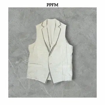 PPFM  이중 구조 캐주얼 베스트 코튼 100%