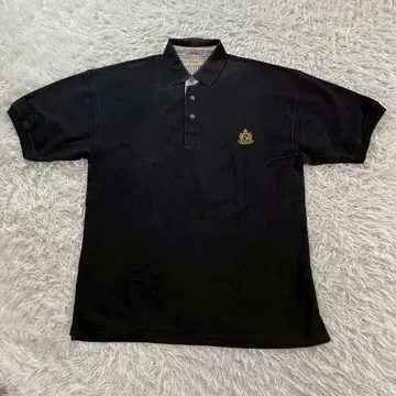 선착순 게스 반팔 피케 셔츠 남성용 L 사이즈 블랙 로고