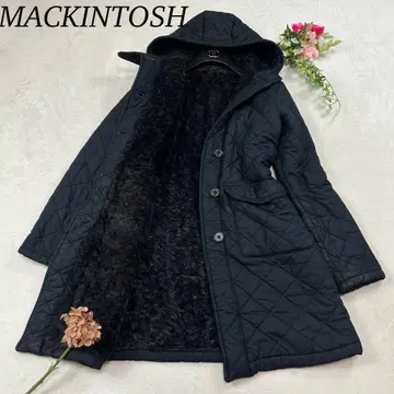 J438 S 36 매킨토시 퀼팅 롱 코트 여성용