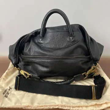 블랙 가죽 보스턴 백 숄더