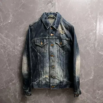 아쉬페 프랑스 빈티지 가공 데님 자켓