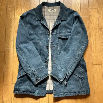 KANSAI JEANS 남성용 다크 블루 데님 자켓 M
