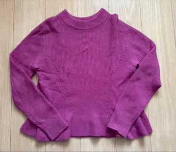 컨디션 최상 이에나 IENA 모헤어 혼방 밑단 프릴 니트