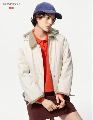 (새상품) 퍼프 테크 숏 자켓 화이트