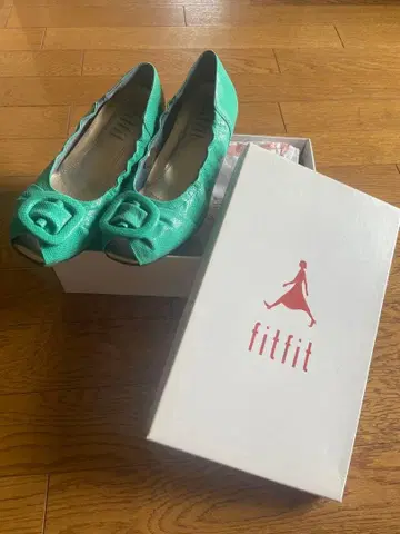 fitfit 민트 그린 오픈토 펌프스