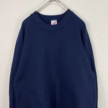 USA 제조 90s jerzees 래글런 맨투맨 네이비