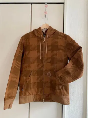 TOMMY 체크 무늬 브라운 자켓 L 남성용