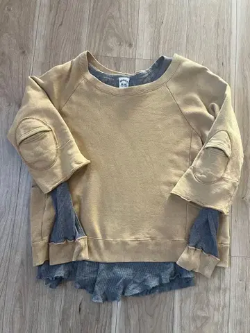 SUNSEA 3way broken sweat 카멜