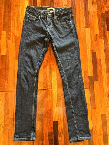Bershka 다크 블루 슬림핏 데님 30inch