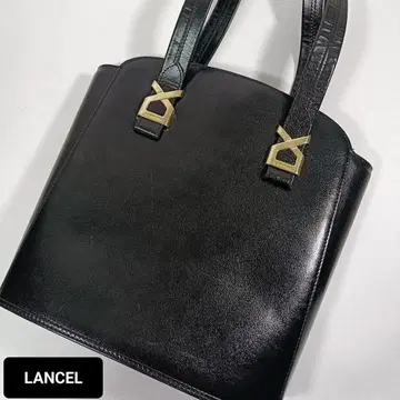 새상품급 Lancel 블랙 토트백 골드 금장 장식