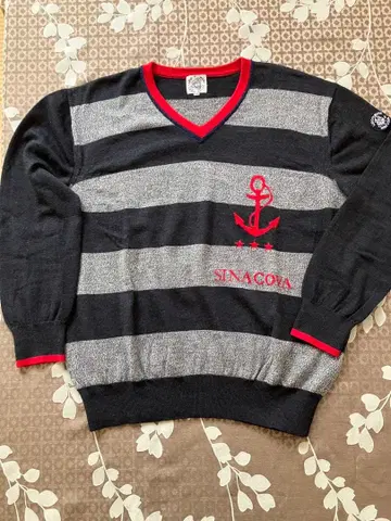 SINA COVA 보더 무늬 스웨터 2L