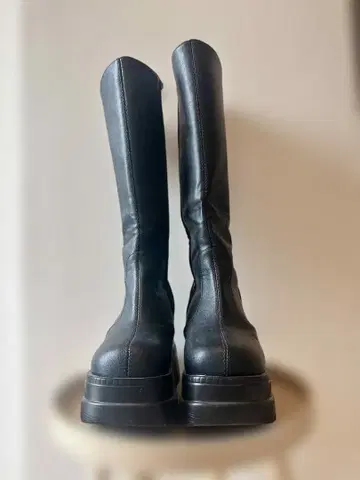 블랙 플랫폼 롱 부츠