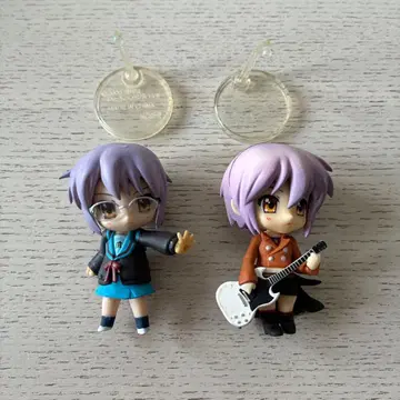 스즈미야 하루히의 우울 넨도로이드 푸치 나가토 유키 피규어 2개