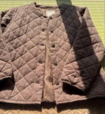 브라운 퀼팅 자켓