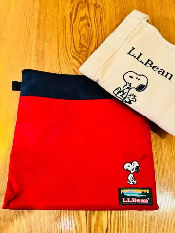 LLBean 스누피 그로서리 토트
