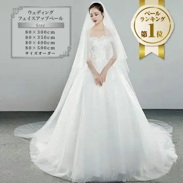 웨딩 베일 소프트 튤 롱 트레인