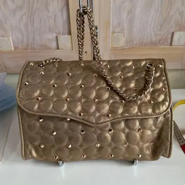 레베카 민코프 스터드 골드 숄더백