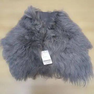 [택 포함 미사용 새상품] 티에두르 무스탕 퍼 티펫 그레이