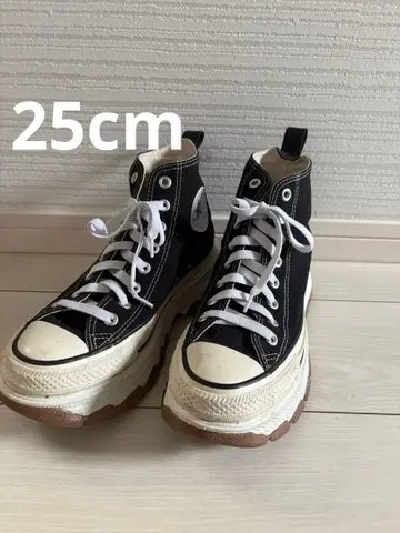 컨버스 블랙 하이컷 통굽 스니커즈 25