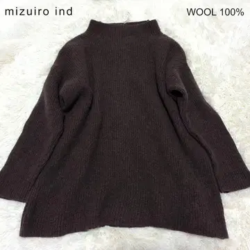 mizuiro ind 울 100% 보틀넥 풀오버 F 사이즈