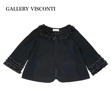 새상품급 갤러리 비스콘티 가디건(2) 프릴 7부 소매 세레모니 고급