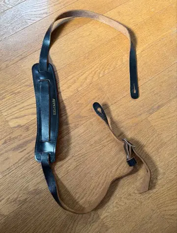 FERNANDES 빈티지 가죽 기타 스트랩 블랙