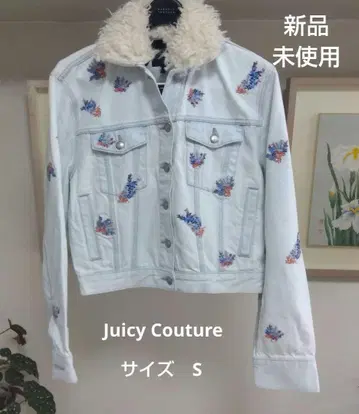 새상품 미사용 Juicy Couture 꽃무늬 자수 데님 자켓