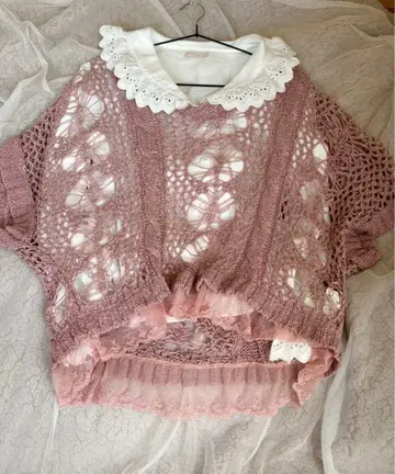 엑시즈팜 히메카지 돌먼 슬리브 니트 풀오버