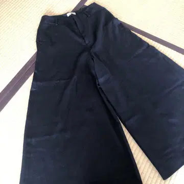 UNITED ARROWS 네이비 울 와이드 팬츠