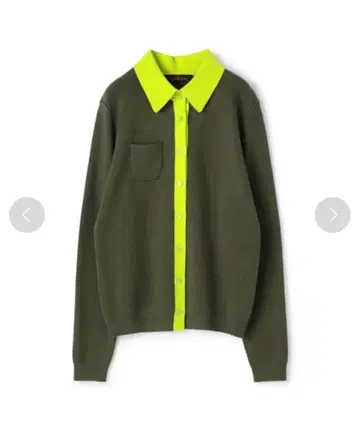 caban 코튼 캐시미어 바이컬러 폴로 가디건