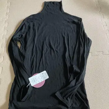 [ 새상품 ] 천사의 면 쉬폰 하이넥 긴팔 상의 L