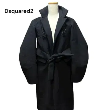 Dsquared2 캐시미어 울 코트 36 변형 디자인 블랙 비쥬 포함