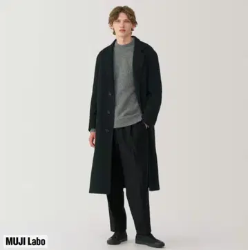 MUJI Labo 캐시미어 혼방 체스터 코트