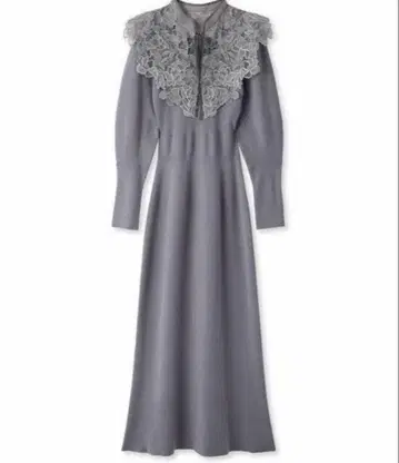 Snidel 자수 칼라 도킹 니트 원피스