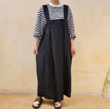 [ 새상품급 ] nest Robe 네스트로브 린넨 박스  원피스 블랙